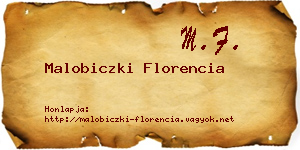 Malobiczki Florencia névjegykártya